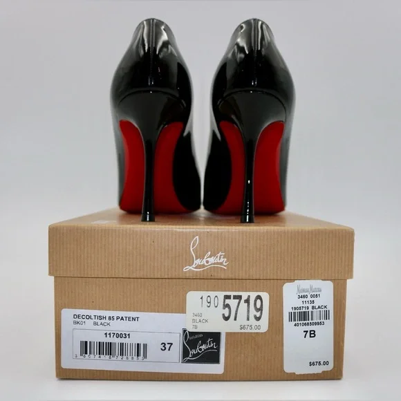 Christian Louboutin Decoltish 85 Patent Leather Heels Size 7 - Picture 5 of 11